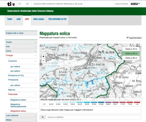 mappatura del Ticino apre nuovi orizzonti per l’eolico