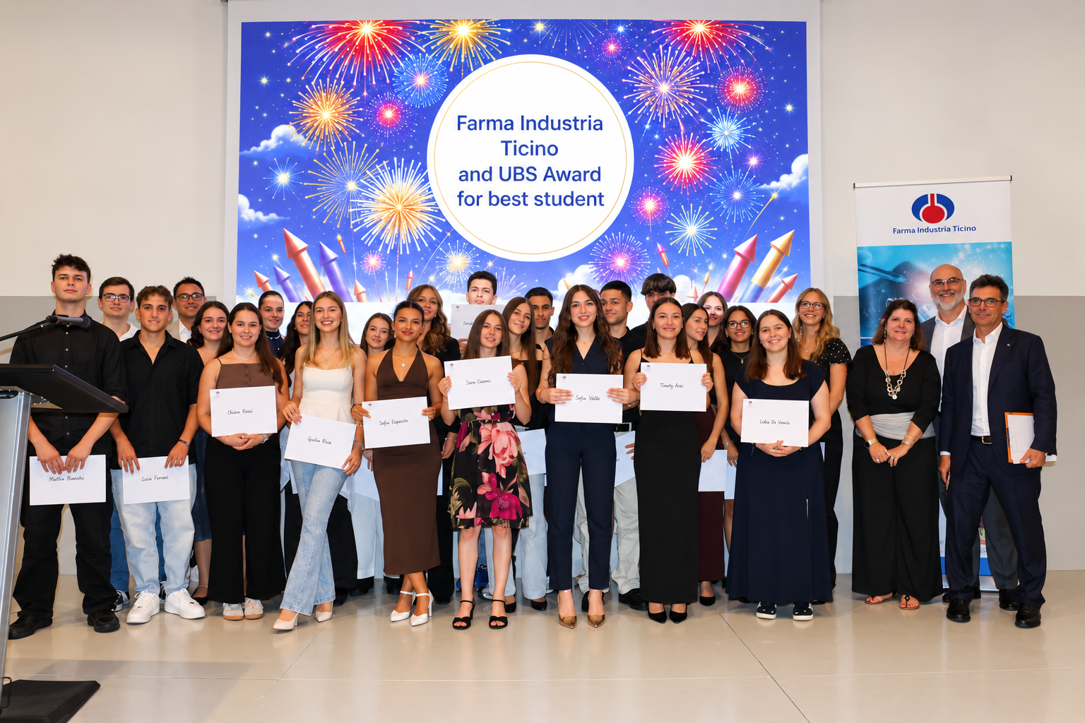 Farma Industria Ticino e UBS, un premio ai giovani della formazione farmaceutica
