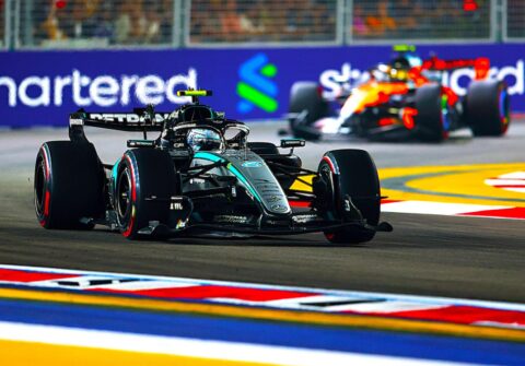 Back to back for the Red Bull driver after Bahrain. Third at Marina Bay, Mercedes' Andrea Kimi Antonelli now leads teammate George Russell by 102 points and can clinch the championship in Austin.