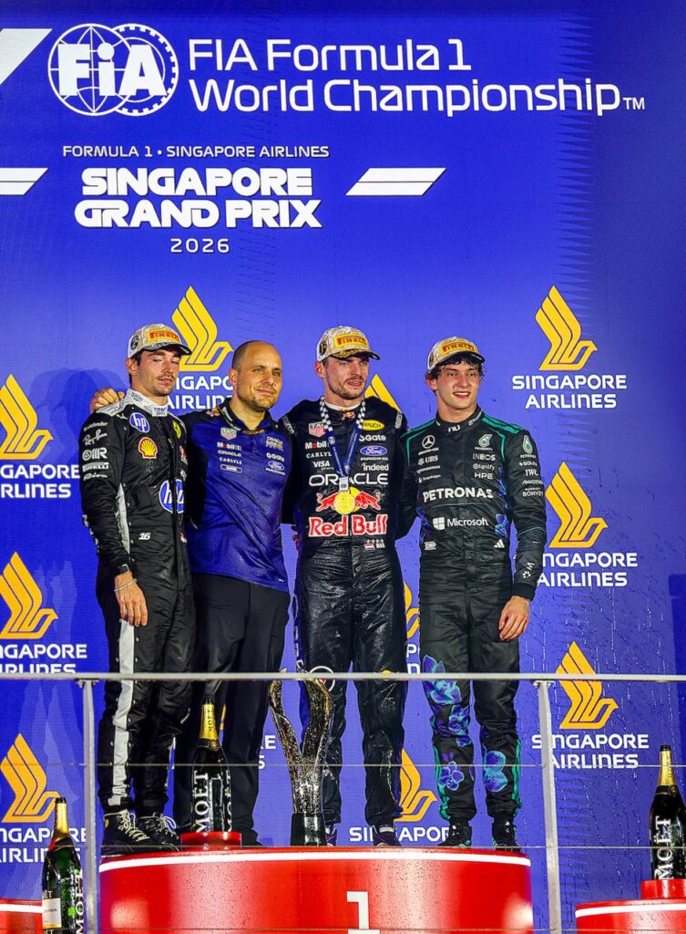 Verstappen Wins in Singapore for the First Time as Antonelli Edges Closer to the Title